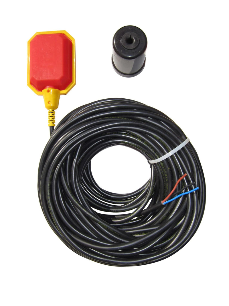 Float Switch for Sump Pump - Water Level Sensor with Honeywell Microswitch and Adjustable Tether Length for Ground Water Bilge Pump and Water Tank – Non-Corrosive PP Casing, Rated to 13 Amps