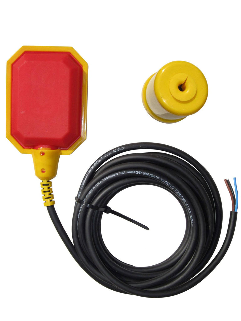 Float Switch for Sump Pump - Water Level Sensor with Honeywell Microswitch and Adjustable Tether Length for Ground Water Bilge Pump and Water Tank – Non-Corrosive PP Casing, Rated to 13 Amps