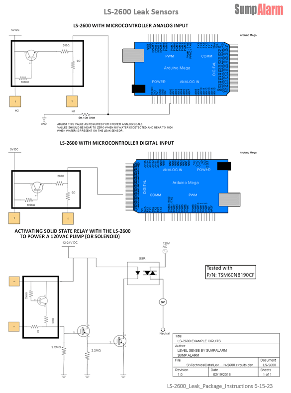 DC Floor Water Leak Sensor